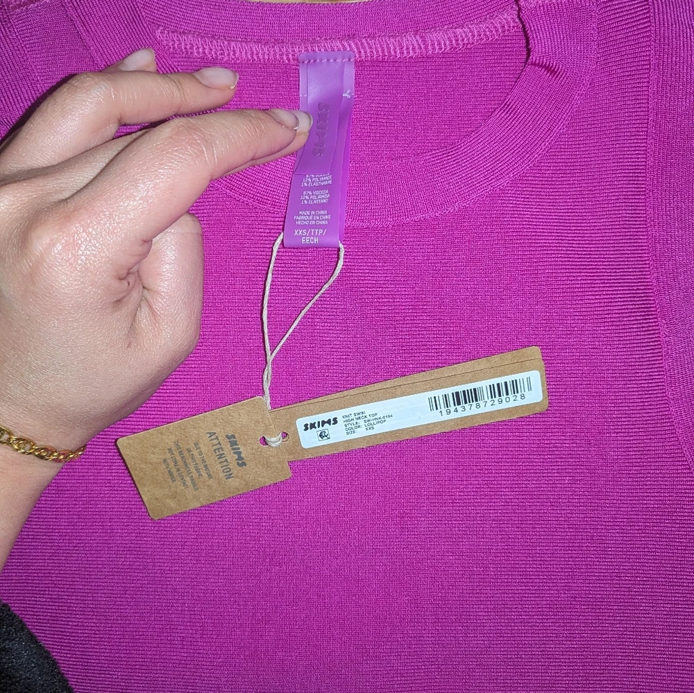 NWT SKIMS KNIT BEACHWEAR SET IN LOLLIPOP